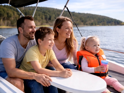 Familienausflug auf dem Brombachsee